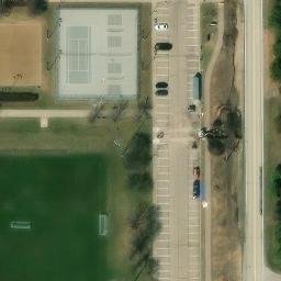 Grimes Beach Volleyball Court #3 — aerial view