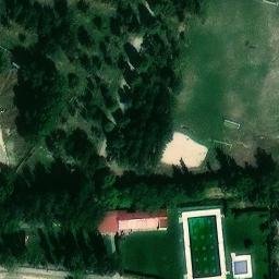 Sand Volleyball Court — aerial view