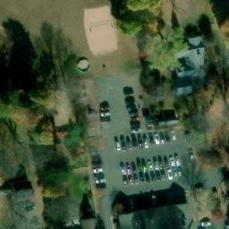 Sand Volleyball Court in Glastonbury, CT — aerial view