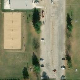 Sand Volleyball Court in Iowa City, IA — aerial view