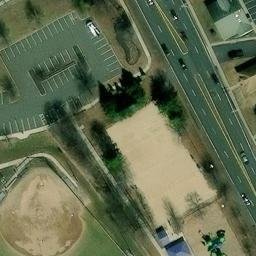 Sand Volleyball Court in Bristol, CT — aerial view