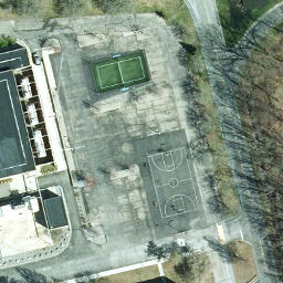 Sand Volleyball Court in Town of Poughkeepsie, NY — aerial view