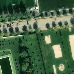 Sand Volleyball Court — aerial view