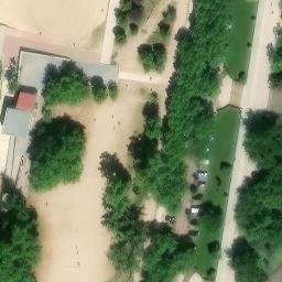 Sand Volleyball Court — aerial view