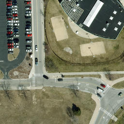 Sand Volleyball Court in Toledo, OH — aerial view