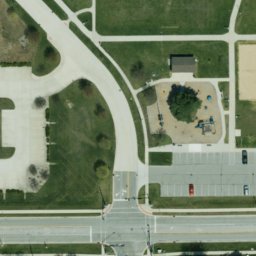 Mishawaka Beach Volleyball Court #2 — aerial view