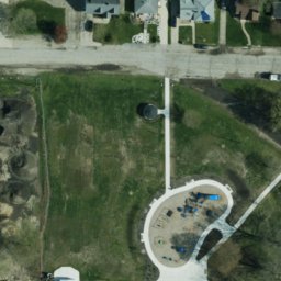 Mishawaka Beach Volleyball Court #1 — aerial view