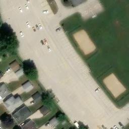 Sand Volleyball Court in Willowick, OH — aerial view