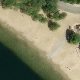 Sand Volleyball Court in La Porte, IN — aerial view