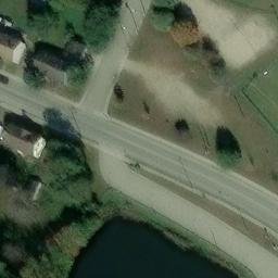 Sand Volleyball Court in Baltic, CT — aerial view