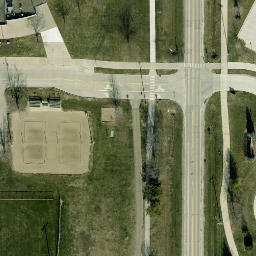 Waukee Beach Volleyball Court #1 — aerial view