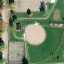 Sand Volleyball Court in Brady Township, OH — aerial view