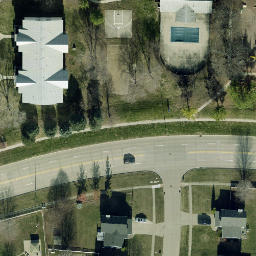 Sand Volleyball Court in West Des Moines, IA — aerial view