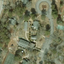 Sand Volleyball Court in Mashpee, MA — aerial view