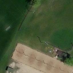 Sand Volleyball Court in Des Moines, IA — aerial view