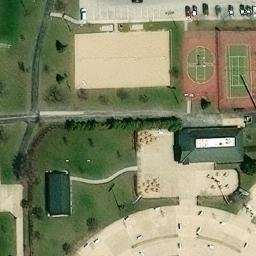 Sand Volleyball Court in Tinley Park, IL — aerial view