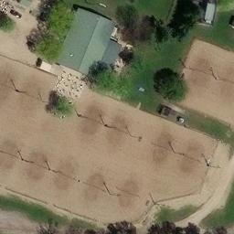 Sand Volleyball Court in Des Moines, IA — aerial view