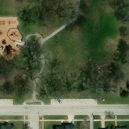 Sand Volleyball Court in Lansing, IL — aerial view
