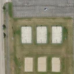 Sand Volleyball Court in Wauseon, OH — aerial view