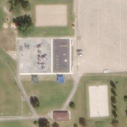 Sand Volleyball Court in Florence Township, OH — aerial view