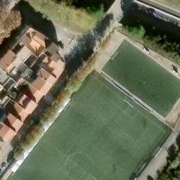 Volleyball Court near Viladecavalls — aerial view