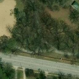 Sand Volleyball Court in Highland, IN — aerial view