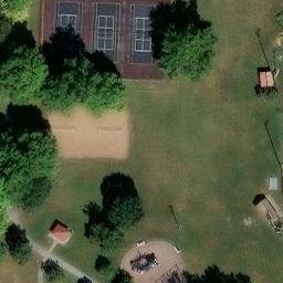 Davenport Beach Volleyball Court #9 — aerial view