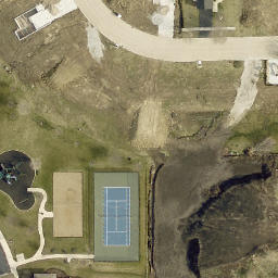 Sand Volleyball Court in Joliet, IL — aerial view