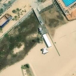 Sand Volleyball Court — aerial view