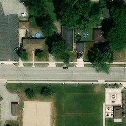 Sand Volleyball Court in Griffith, IN — aerial view