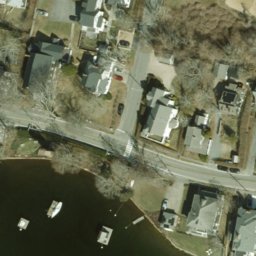 Sand Volleyball Court in Falmouth, MA — aerial view