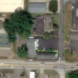 Sand Volleyball Court in Chesterland, OH — aerial view