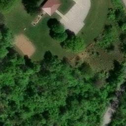 Sand Volleyball Court in Des Moines, IA — aerial view