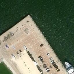 Cleveland Pier Volleyball Courts — aerial view