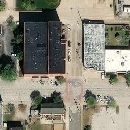 Rock Island Beach Volleyball Court #10 — aerial view