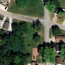 Sand Volleyball Court in Silvis, IL — aerial view