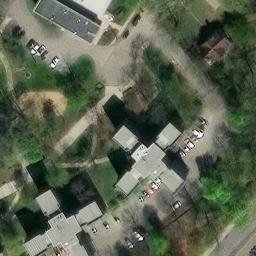 Sand Volleyball Court in Cleveland Heights, OH — aerial view