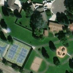 Sand Volleyball Court in Green River, WY — aerial view