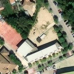 Sand Volleyball Court — aerial view