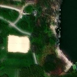 Sand Volleyball Court in Lakewood, OH — aerial view