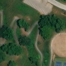 Rock Island Beach Volleyball Court #6 — aerial view