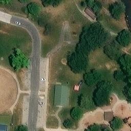 Rock Island Beach Volleyball Court #7 — aerial view