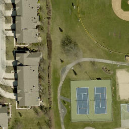 Sand Volleyball Court in Frankfort, IL — aerial view