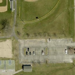 Sand Volleyball Court in Frankfort, IL — aerial view