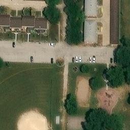 Rock Island Beach Volleyball Court #4 — aerial view