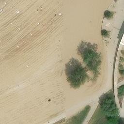 Sand Volleyball Court in Cleveland, OH — aerial view