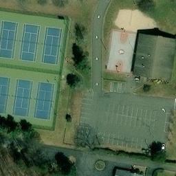 Cheshire Beach Volleyball Court — aerial view