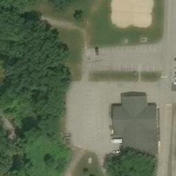 Sand Volleyball Court in Bay Village, OH — aerial view