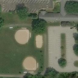 Sand Volleyball Court in Bay Village, OH — aerial view