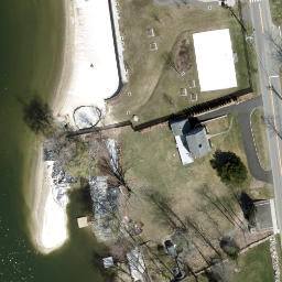 Candlewood Shores Beach Volleyball Court #2 — aerial view